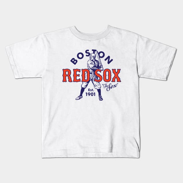 Old Style Boston Red Sox 2 by Buck Tee Kids T-Shirt by Buck Tee